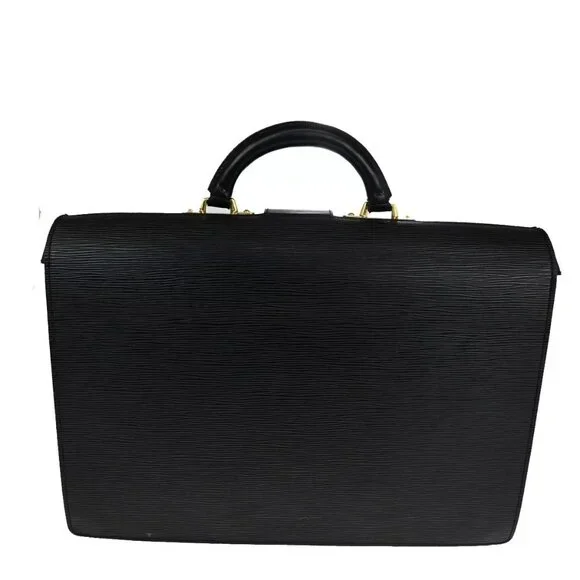 LOUIS VUITTON Serviette Fermoir Business Hand Bag Epi Leather BK